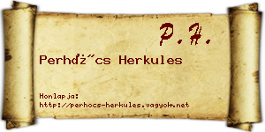 Perhócs Herkules névjegykártya